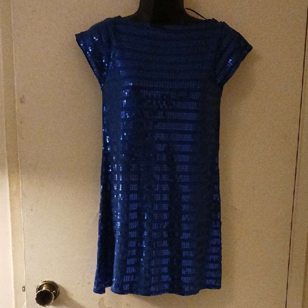 Passport Blue Sequin Mini Dress